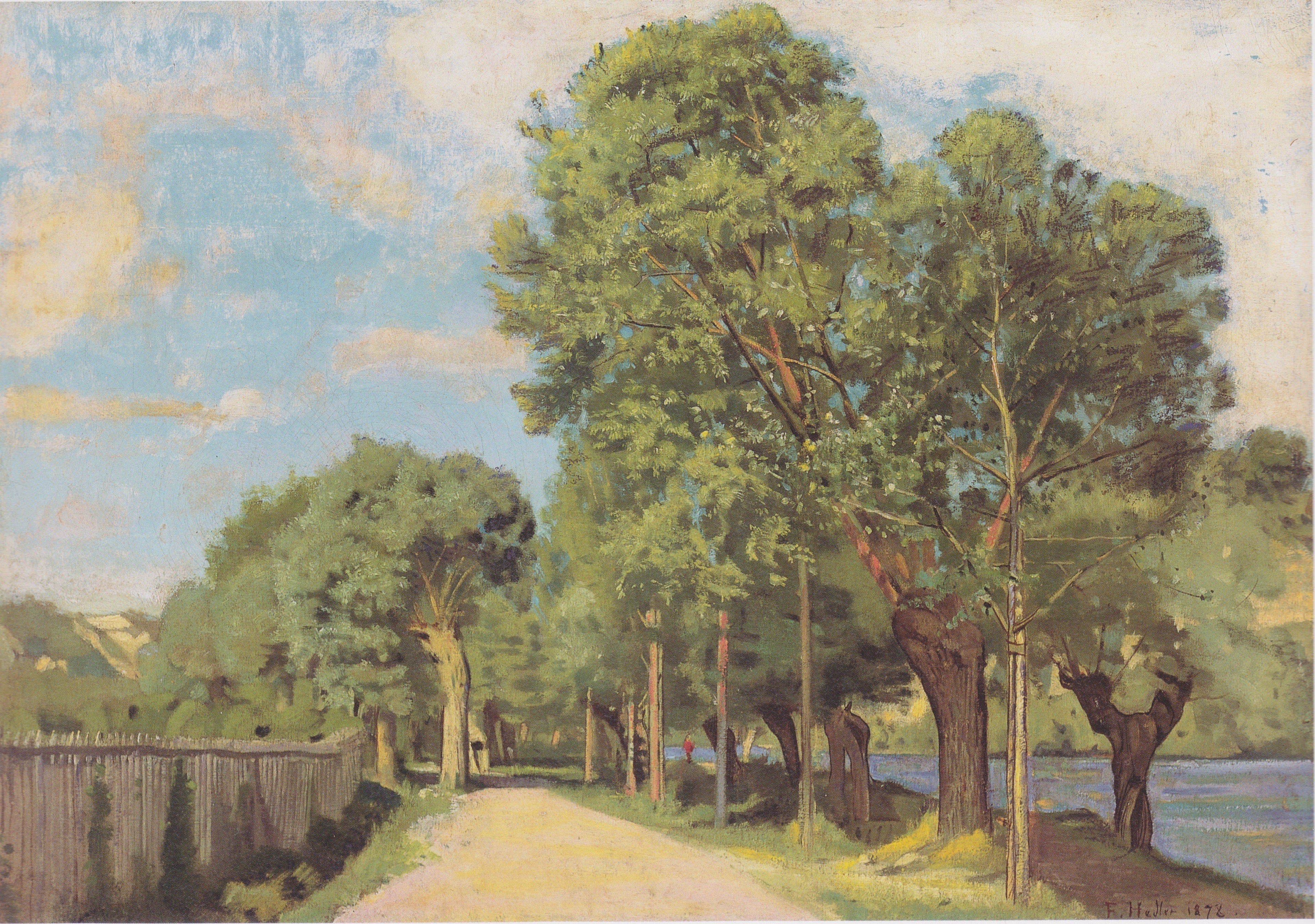 Landschaft an der Jonction bei Genf - Ferdinand Hodler image 1 reproduction réalisée par Alpha Reproduction