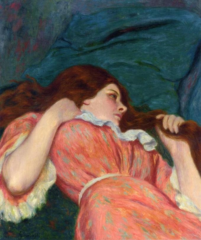 Langueur - Federico Zandomeneghi image 1 tableau peint à l’huile sur toile