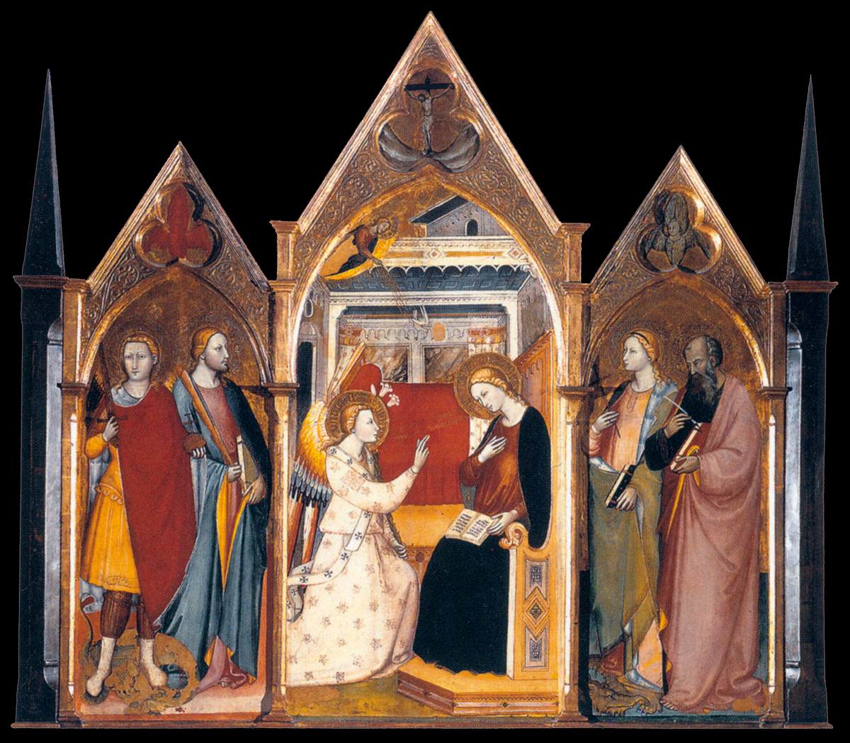 L’Annonciation avec quatre saints - Bicci di Lorenzo - Alpha Reproduction
