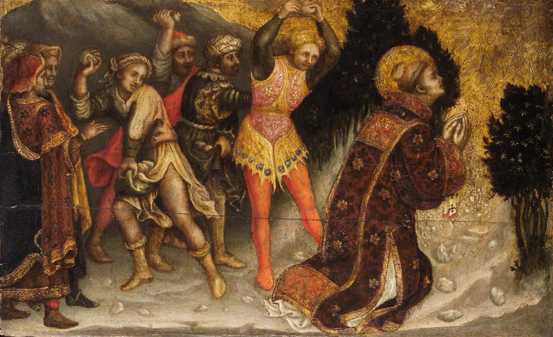 Steinigung des heiligen Stephanus - Gentile da Fabriano
