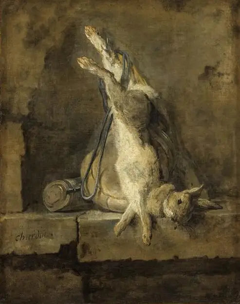 Toter Hase und Jagdausrüstung - Jean Siméon Chardin