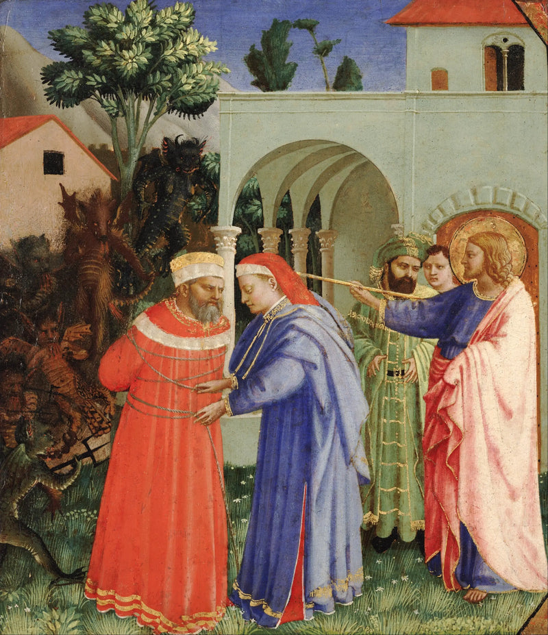 Der Apostel Jakobus der Ältere, der den Zauberer Hermogenes befreit - Fra Angelico