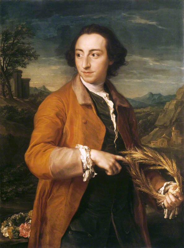 Lascelles Raymond Iremonger (1718/19–1793) mit Mais- und Rosenkränzen - Pompeo Batoni