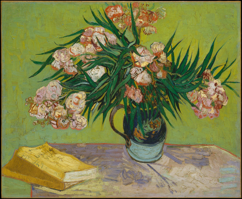 Vase mit rosa Lorbeerzweigen - Vincent van Gogh