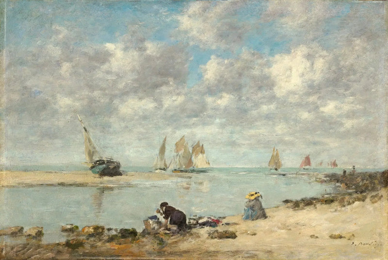 Waschfrau bei Trouville - Eugène Boudin