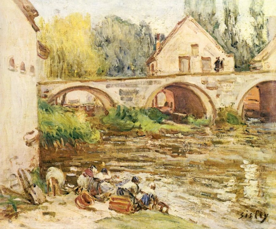 Wäscherinnen in Moret - Alfred Sisley