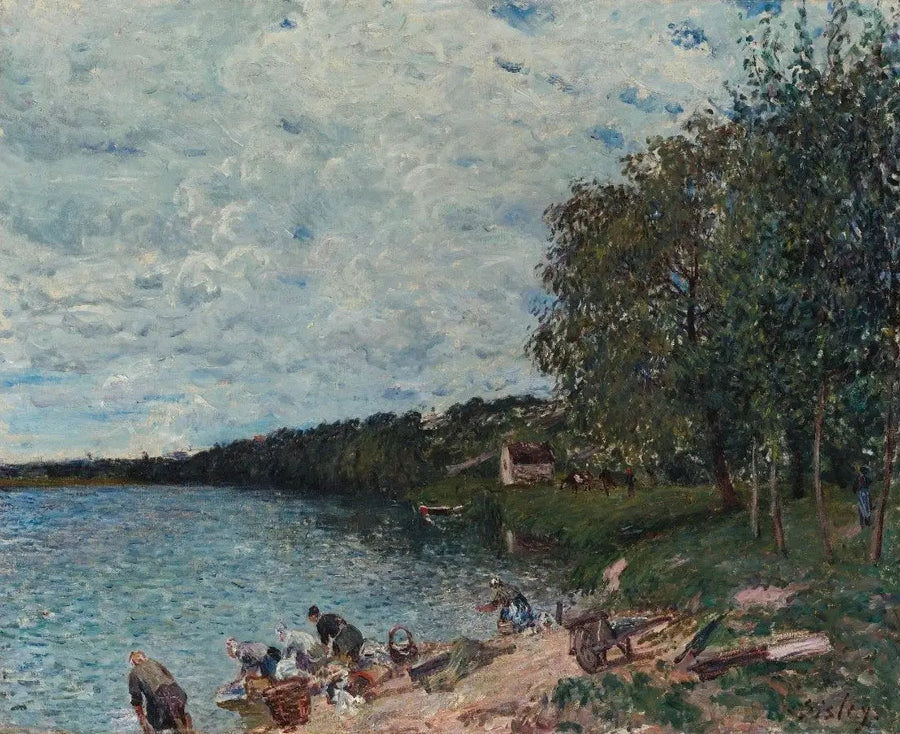 Wäscherinnen bei Champagne - Alfred Sisley