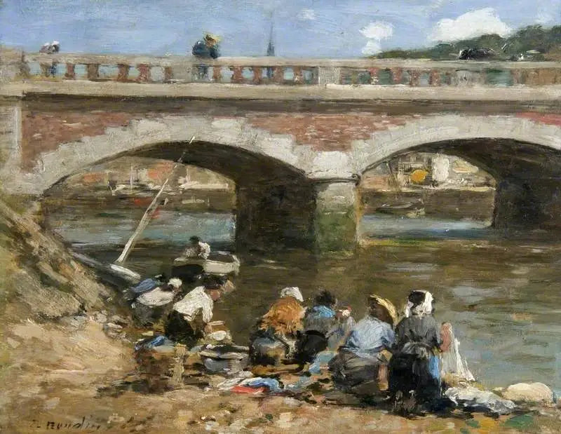 Wäscherinnen am Ufer der Touques - Eugène Boudin