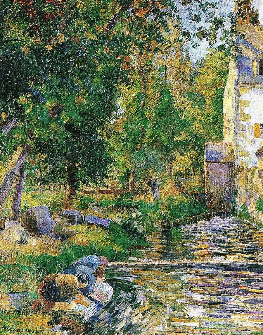 Waschhaus und Mühle von Osny - Camille Pissarro