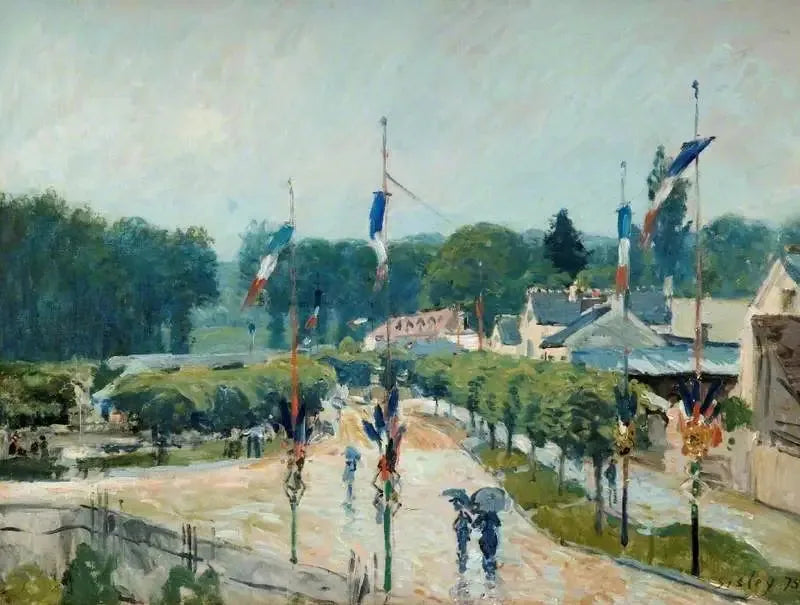 Der 14. Juli in Marly - Alfred Sisley