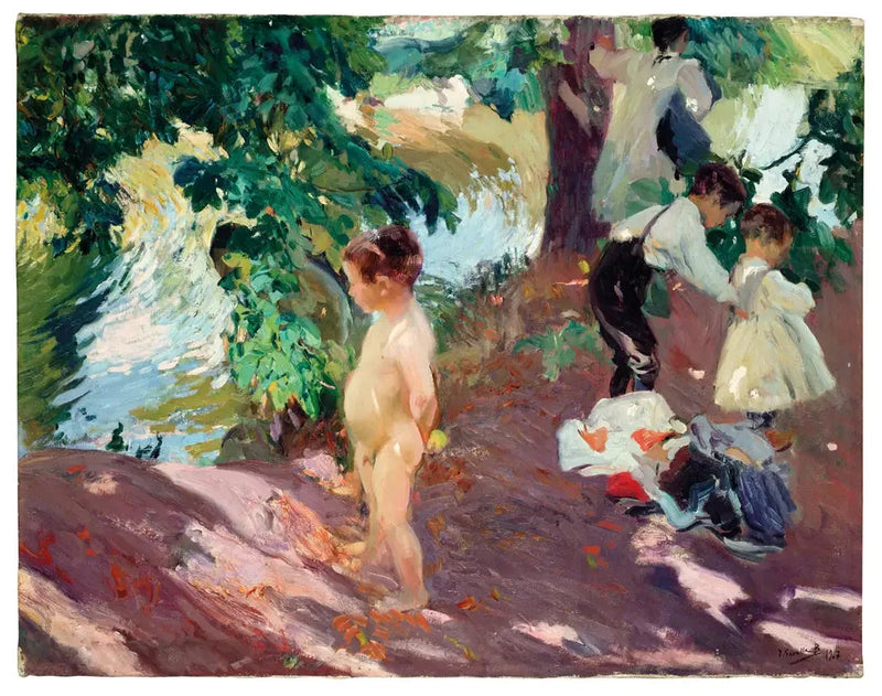 Das Bad in La Granja - Joaquín Sorolla