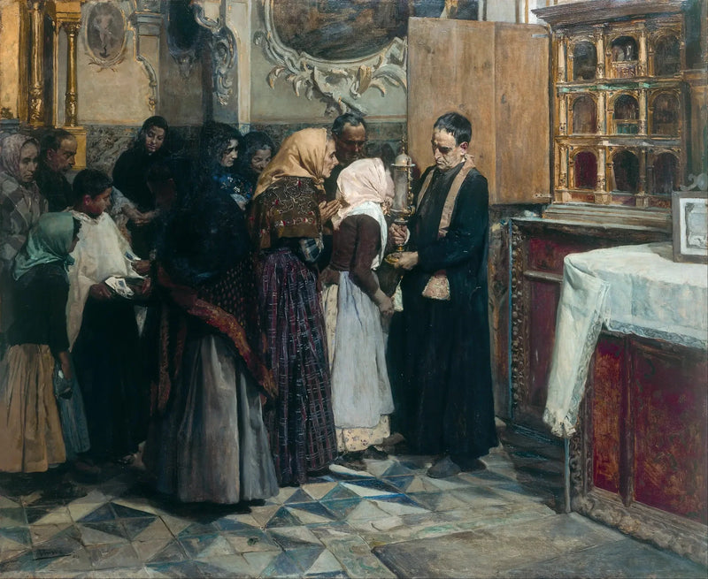 Der Kuss an der Reliquie - Joaquín Sorolla