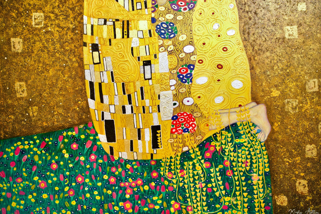 Le Baiser Réimaginé par Master Apollon | 200 x 200 cm image 5 reproduction de peinture à l’huile