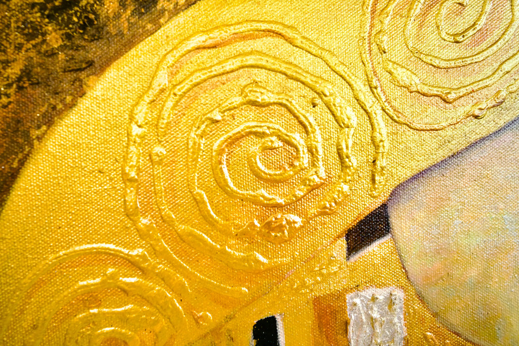 Le Baiser Réimaginé par Master Apollon | 200 x 200 cm Reproductions de tableaux à la peinture à l’huile