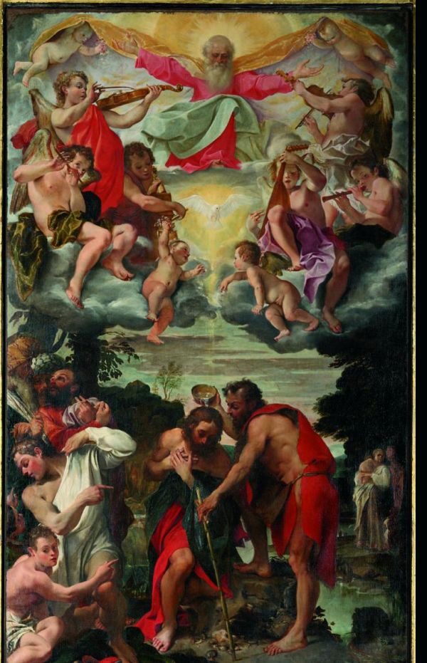 Die Taufe Christi - Annibale Carracci