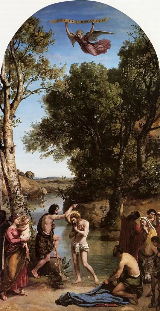 Die Taufe Christi - Jean-Baptiste Camille Corot