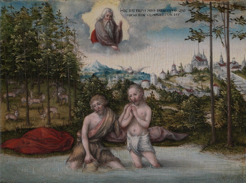 Die Taufe Christi - Lucas Cranach der Ältere