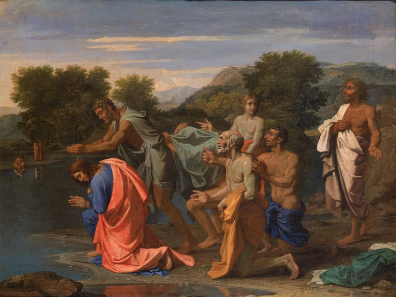 Die Taufe Christi - Nicolas Poussin