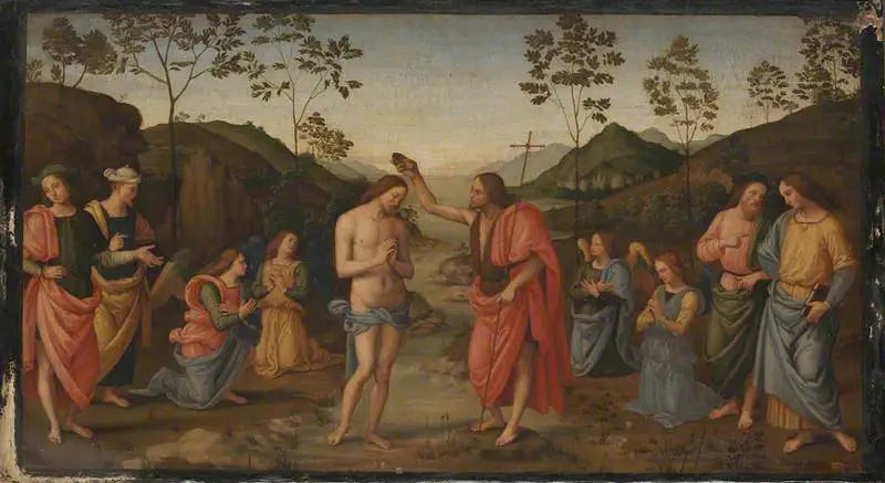 Die Taufe Christi - Pietro Perugino
