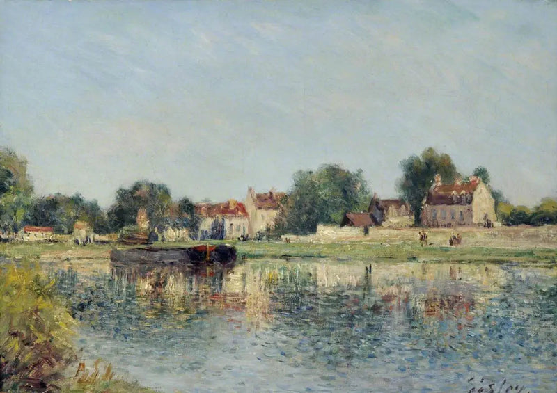 Der Damm in Saint-Mammes, Frankreich - Alfred Sisley