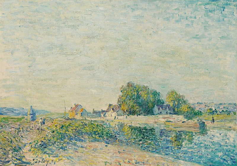 Der Damm des Kanals von Loing in Saint-Mammès - Alfred Sisley