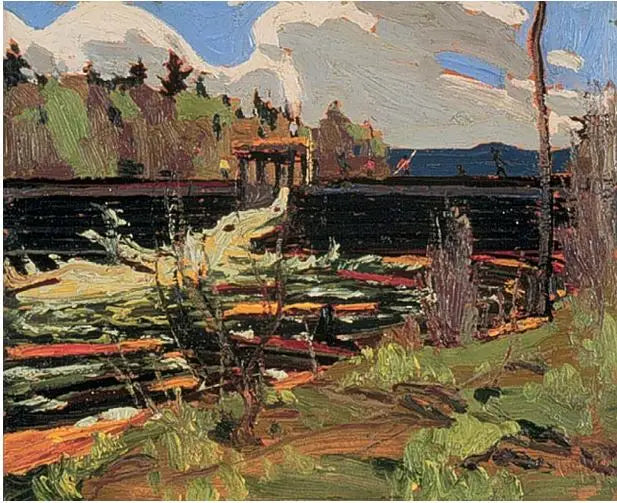 Der Staudamm des Teasees-Sees - Tom Thomson
