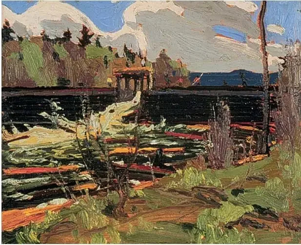 Der Staudamm des Teasees-Sees - Tom Thomson