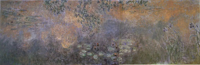 Der Seerosenteich mit Iris - Claude Monet