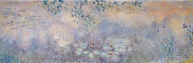 Der Seerosenteich mit Iris - Claude Monet