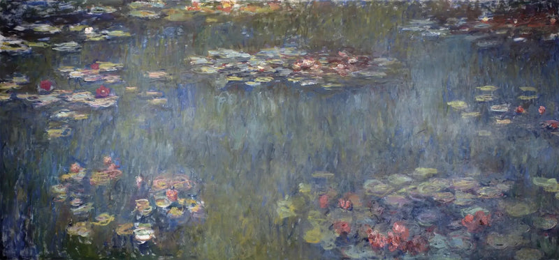 Der Seerosenteich, grüne Spiegelungen - Claude Monet