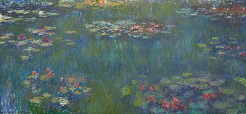 Der Seerosenteich, grüne Spiegelungen - Claude Monet