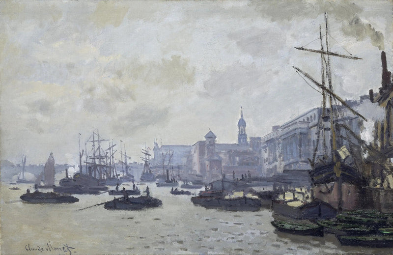 Der Themsebecken in London - Claude Monet