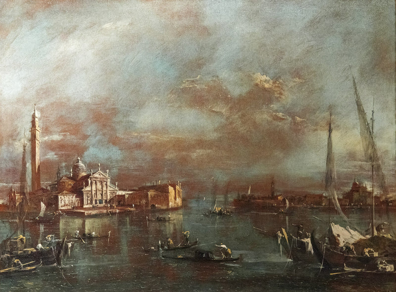Das Becken von San Marco mit der Insel San Giorgio und der Giudecca - Francesco Guardi