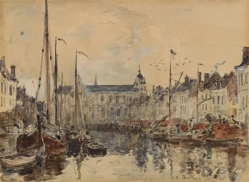Der Handelsbecken in Brüssel - Eugène Boudin