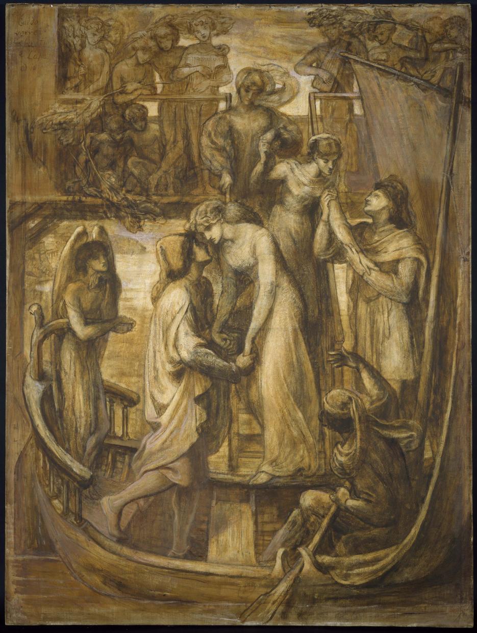 Le bateau de l'amour - Dante Gabriel Rossetti image 1 reproduction artisanale de tableau