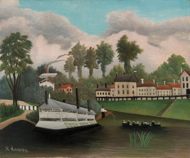 Das Bateau-lavoir du pont de Charenton - Henri Rousseau
