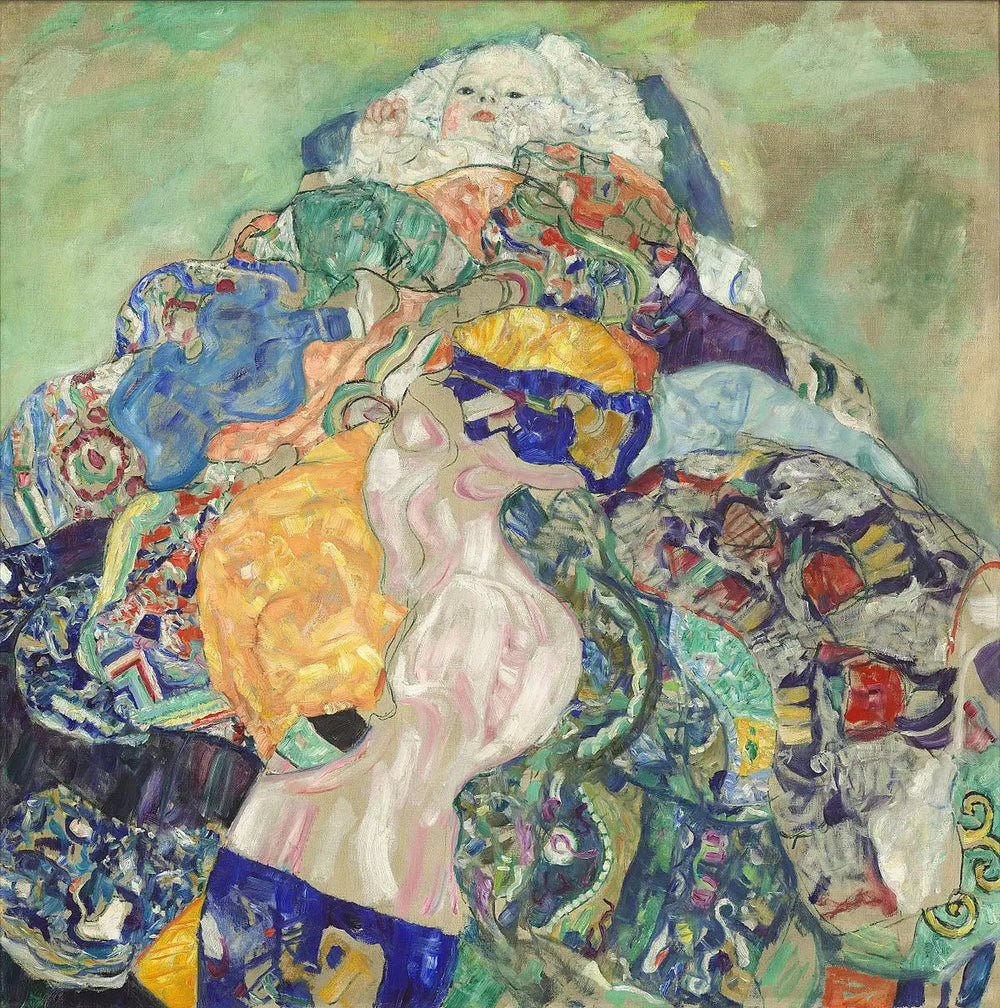 Le Bébé - Gustav Klimt image 1 copie peinte à la main à l’huile