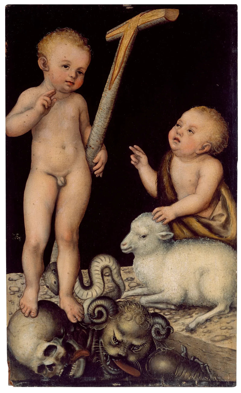 Das geliebte Jesuskind von Johannes dem Täufer Kinder - Lucas Cranach der Ältere