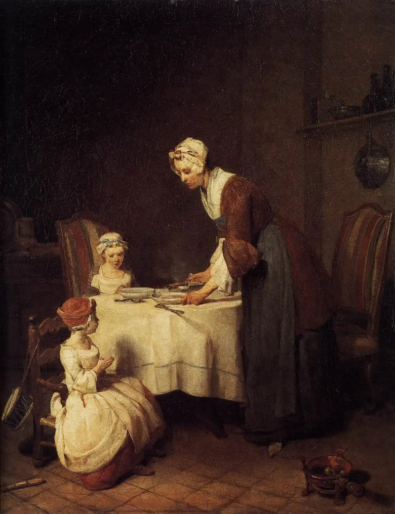 Das Gebet vor dem Essen - Jean Siméon Chardin