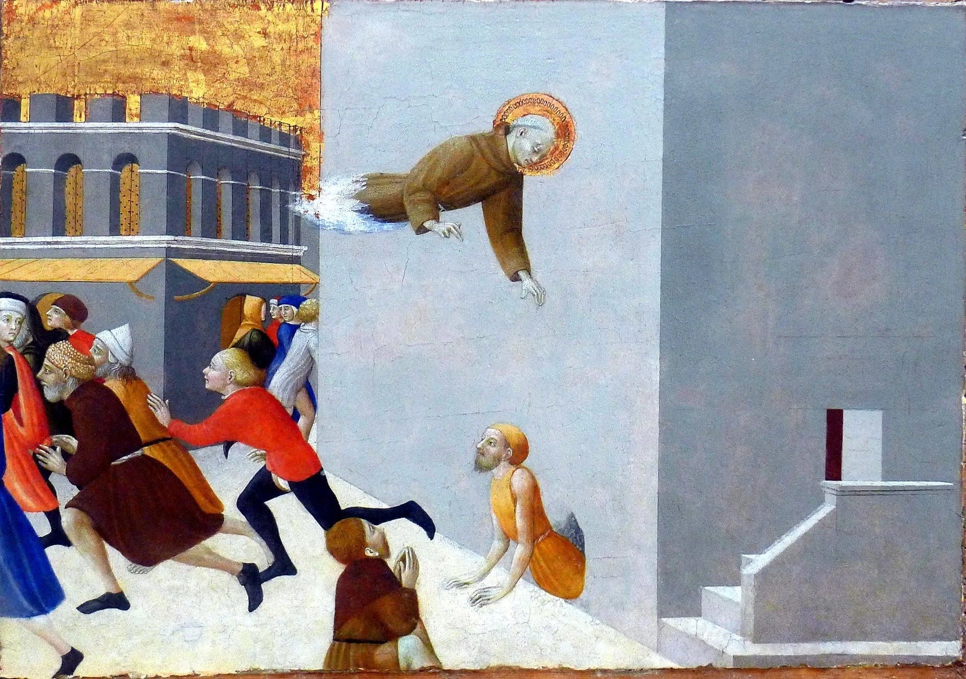 Le bienheureux Ranieri délivre les pauvres d'une prison de Florence - Stefano di Giovanni (Sassetta) image 1 copie peinte à la main à l’huile