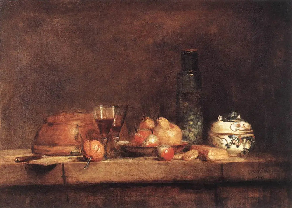 Le bocal d'olives - Jean Siméon Chardin image 1 copie de tableau peinte à la main