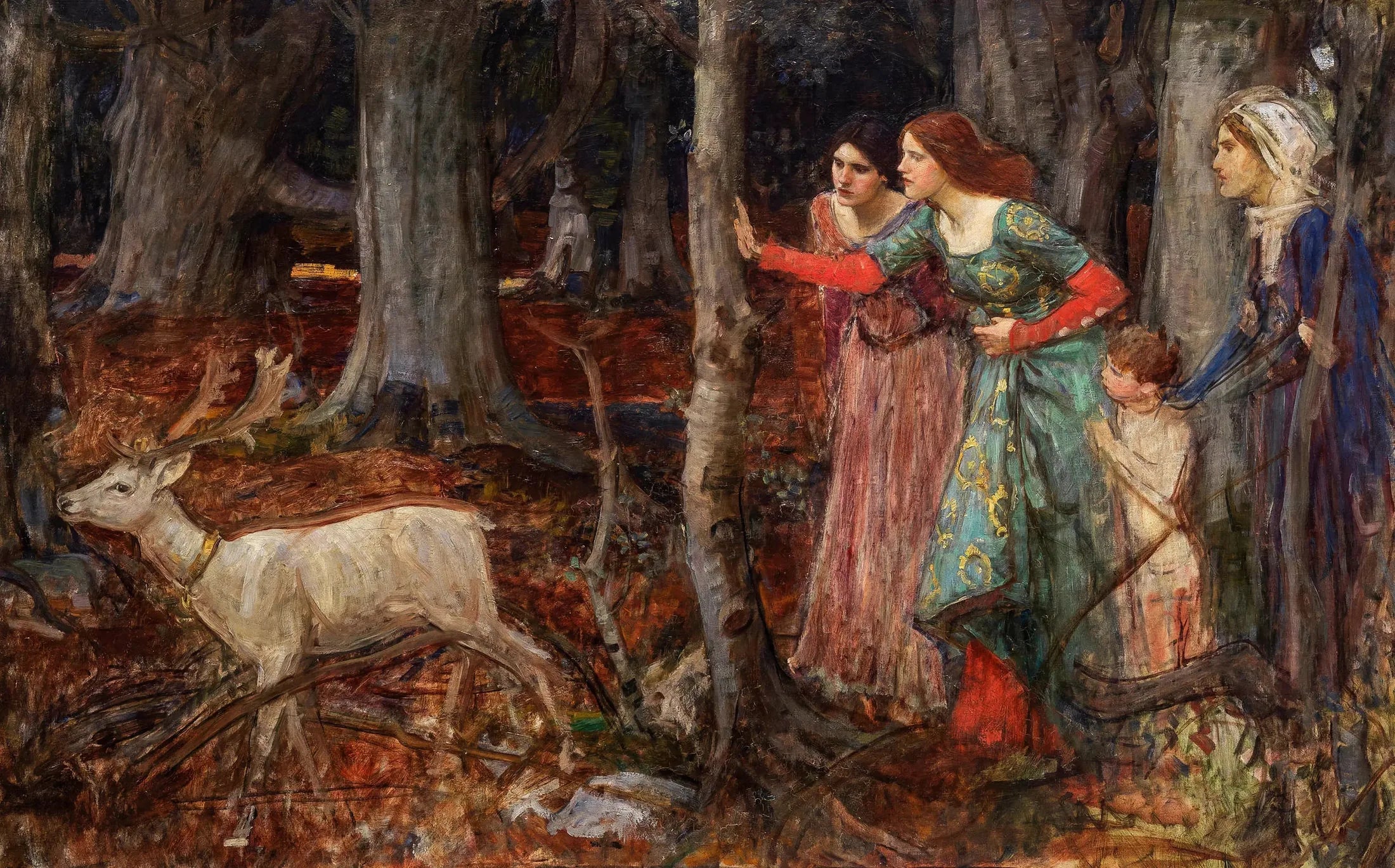 Le bois mystique - John William Waterhouse image 1 reproduction artisanale de tableau