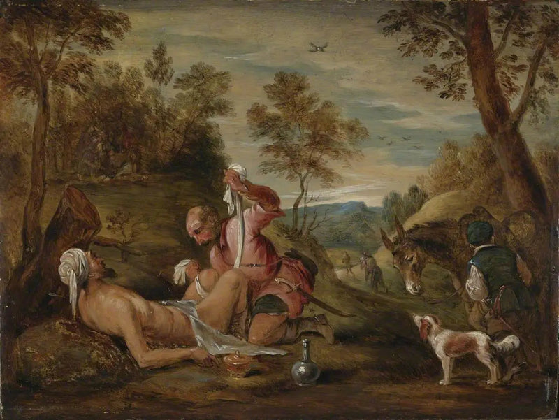 Der gute Samariter (nach Francesco Bassano) - David Teniers der Jüngere