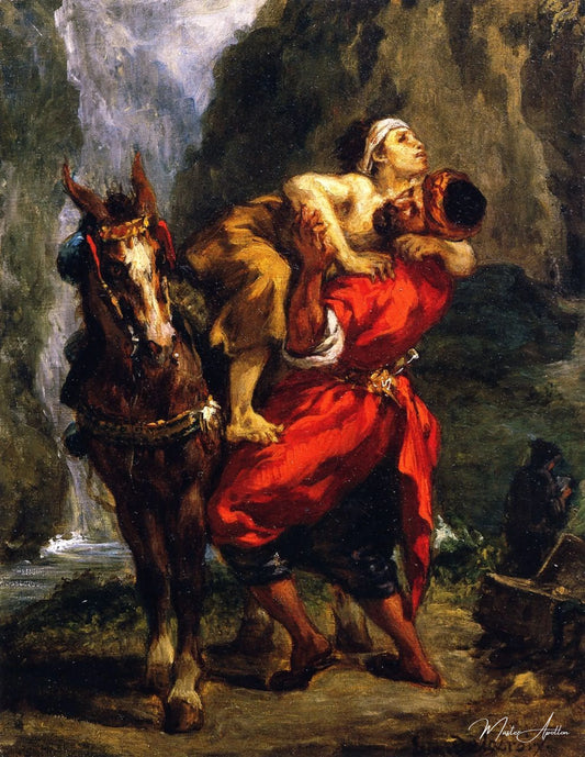 Le bon Samaritain - Eugène Delacroix - Reproductions de tableaux et peintures haut de gamme