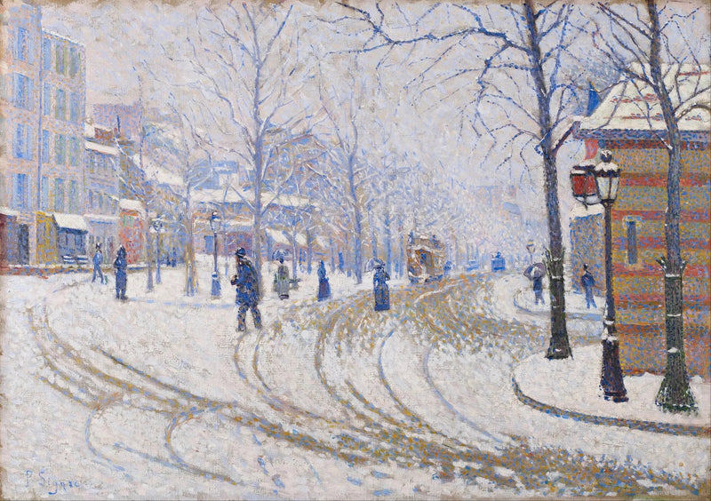 Der Boulevard de Clichy, der Schnee - Paul Signac