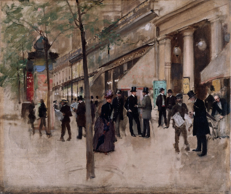Der Boulevard Montmartre, vor dem Théâtre des Variétés, am Nachmittag - Jean Béroud