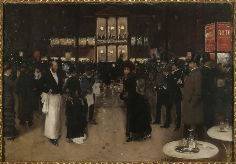Der Boulevard Montmartre, die Nacht, vor dem Théâtre des Variétés - Jean Béroud