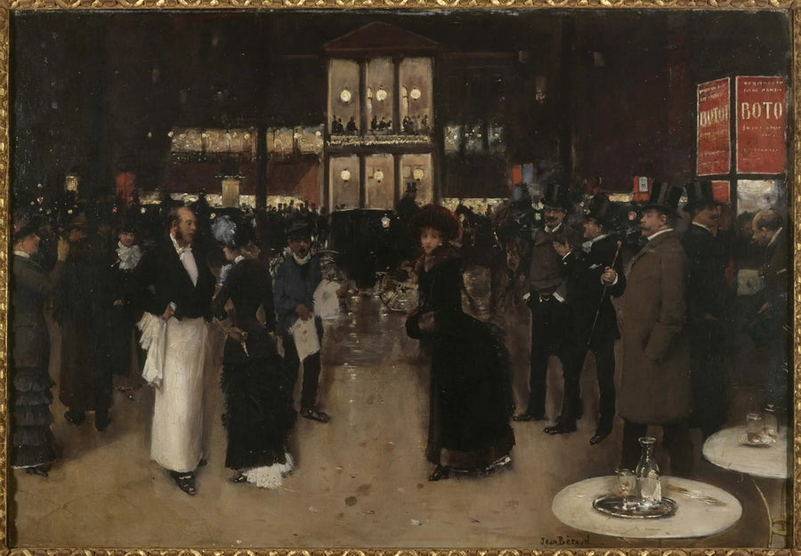 Der Boulevard Montmartre, die Nacht, vor dem Théâtre des Variétés - Jean Béroud