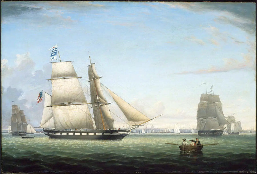 Der Brick Antelope im Hafen von Boston - Fitz Henry Lane