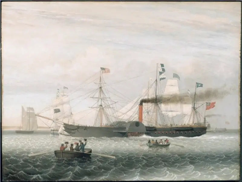 Der Britannia entering in den Hafen von Boston - Fitz Henry Lane